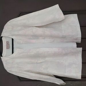 CHICO'S 100% LINEN SIZE 3 WOMEN'S TOP JACKET